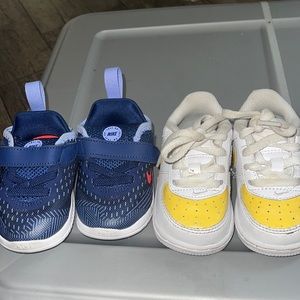 Two pairs of Nike sneakers size 4c